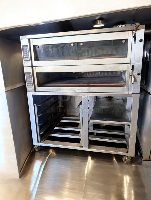 Hobart electric double deck pizza oven in outstanding condition, stainless steel, 208/240V, fully tested and working.