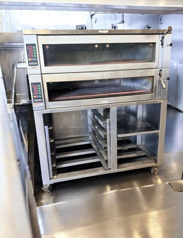 Hobart Electric Double Deck Pizza Oven, stainless steel, outstanding condition, 208/240V, fully tested and working.