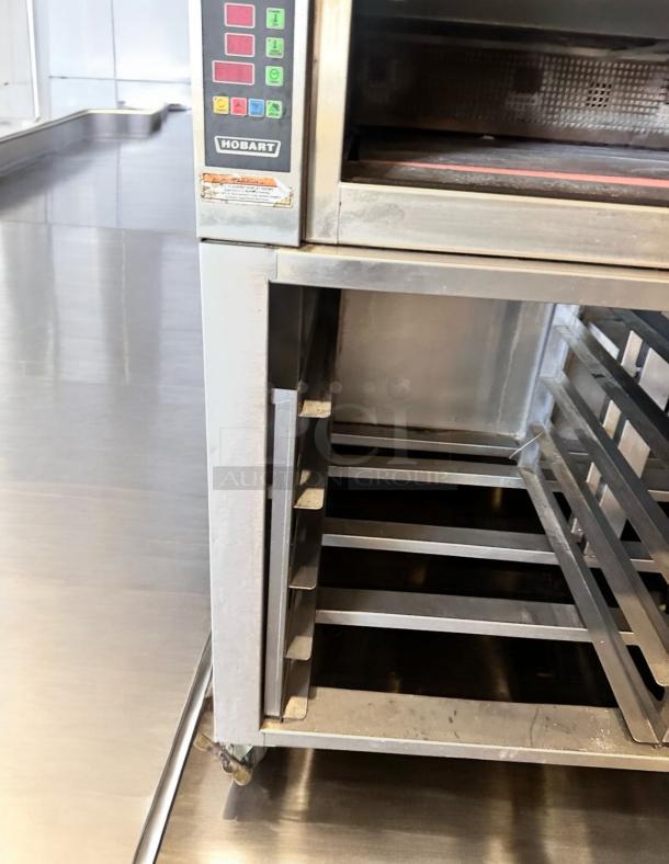 Hobart electric double deck pizza oven, stainless steel, fully tested, excellent condition, visible control panel, 208/240V.