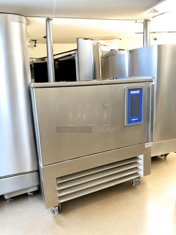 Superb condition Irinox MultiFresh Blast Chiller/Freezer, model 208–230V, fully tested, stainless steel finish, on wheels.