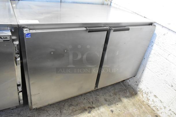 Beverage Air UCR48A stainless steel commercial 2-door undercounter cooler, on casters, 115V, 1 phase, good condition.