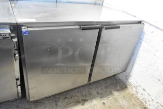Beverage Air UCR48A stainless steel commercial 2-door undercounter cooler, on casters, 115V, 1 phase, good condition.