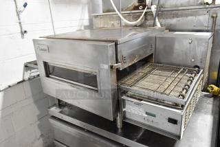 Lincoln Impinger 1132-000-D-KF017 stainless steel conveyor pizza oven, electric, 208V, 3 phase, commercial countertop model.