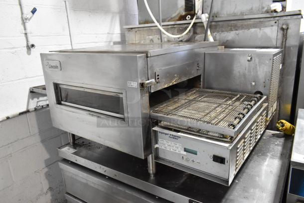 Lincoln Impinger 1132-000-D-KF017 stainless steel conveyor pizza oven, electric, 208V, 3-phase, commercial countertop model.