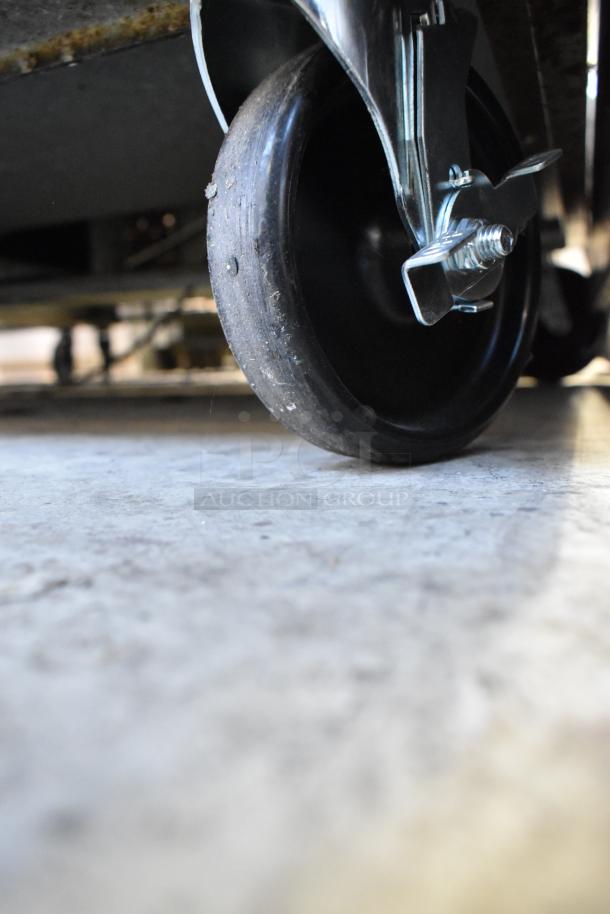 Beverage Air UCR48A cooler caster wheel, showing commercial-grade construction and mobility feature.