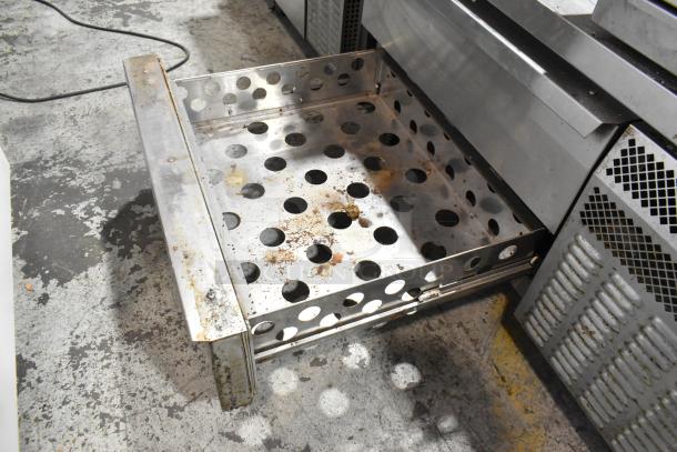 2018 Continental stainless steel 2-drawer chef base freezer on casters, commercial use, 115V, 1 phase. Visible drawer wear.