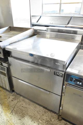 Randell stainless steel 2-drawer work top cooler, 115 volts, 1 phase, with visible brand logo. Suitable for commercial use.