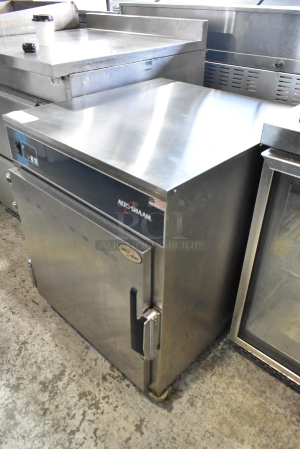 2019 Alto Shaam 750-S stainless steel heated holding cabinet, on commercial casters. 120 volts, 1 phase, excellent condition.