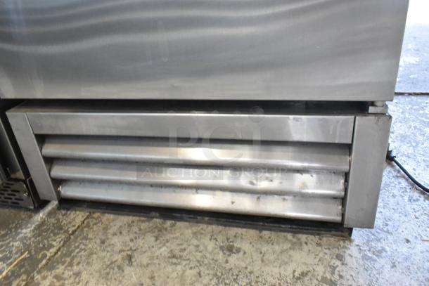 2017 True T-19F stainless steel commercial freezer, single door, poly-coated racks, 115 volts, 1 phase, used condition.
