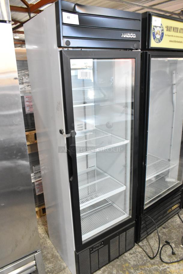 2019 Habco SE18 commercial cooler, single door, metal, poly-coated racks, 115V, 1 phase, excellent condition.