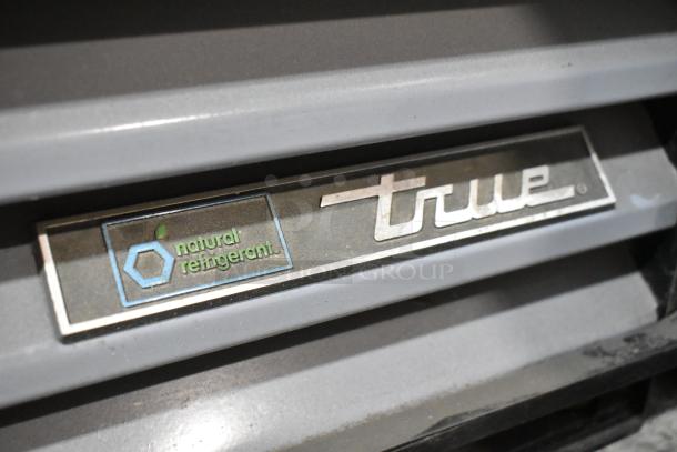 True GDM-12-HC-LD metal plaque with "natural refrigerant" label, indicating eco-friendly cooling feature.