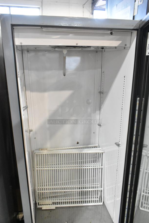2017 True GDM-12-HC-LD single door reach-in cooler, metal frame, poly coated racks, 115V, 1 phase, used condition.