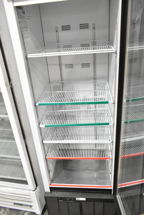 2019 Habco SE18 metal commercial cooler, single door, with poly coated racks, 115 volts, 1 phase, excellent condition.