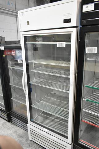 2021 True TSCI-600R-G-PH single door cooler, glass front, poly-coated racks, 115V, excellent condition.