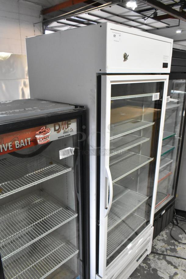 2021 True TSCI-600R-G-PH commercial cooler with glass door and poly-coated racks. Single door, 115V, 1 phase.