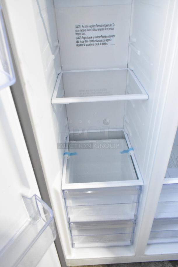 Hamilton Beach HBF1558/HZ8551 stainless steel reach-in cooler. Includes spacious interior with clear storage drawers. 115V, 1 phase.