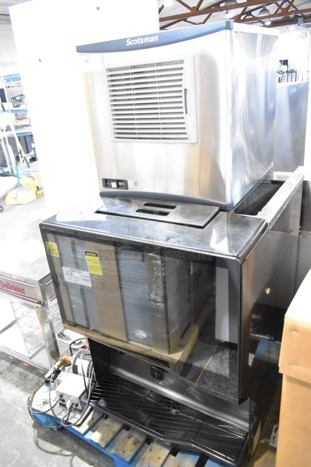 Scotsman stainless steel ice head on Lancer TP30 beverage dispenser, 115V, 1Phase, excellent condition, visible controls.