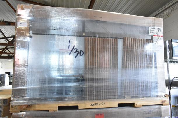 Brand new Hoshizaki SR72B-30MD4 stainless steel commercial prep table. Features 4 drawers, 1 door. Packed in box. 115V, 1 phase.