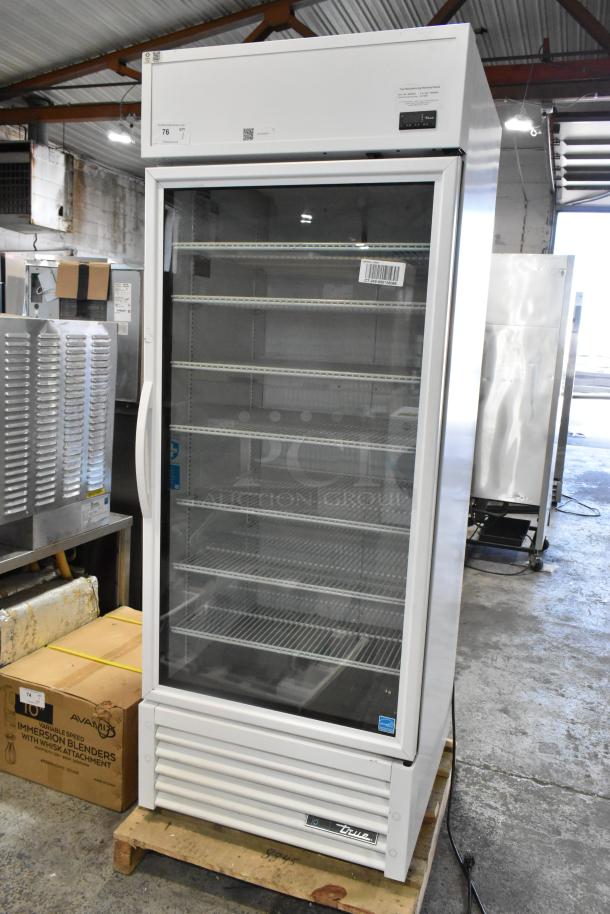 2021 True TSCI-600R-G-PH single door cooler with poly-coated racks, 115V, 1 phase, commercial-grade, excellent condition.