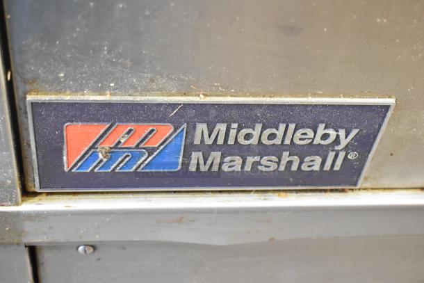 Middleby Marshall DZ33T CTX stainless steel commercial electric conveyor pizza oven, logo visible.