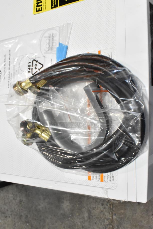 Brand new 2023 KoolMore FLW-3CWH washing machine parts and manual, sealed in plastic.