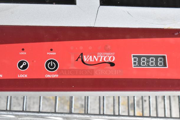 2023 Avantco 177IC18DB induction range, stainless steel, 2 burners. Visible damage. 120V, 1 phase. Lock and power buttons.