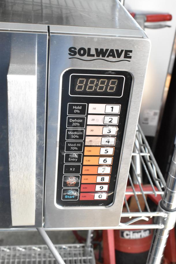 2024 Solwave 180MW1000SS stainless steel commercial countertop microwave oven, digital controls, 120 volts, 1 phase.