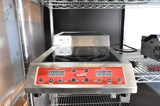 2023 Avantco 177IC35SU stainless steel countertop induction range with 2 burners; digital controls; new condition; 208/240V.
