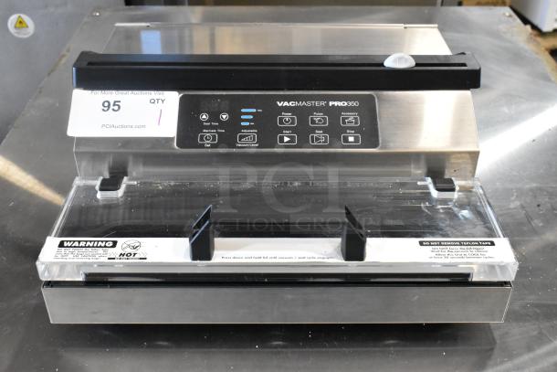 2016 VacMaster Pro350 vacuum sealer, stainless steel, countertop model, 120 volts, 1 phase, digital controls, excellent condition.