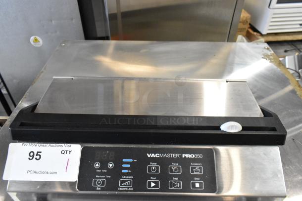 2016 VacMaster Pro350 Vacuum Sealer, stainless steel, countertop model, 120 volts, 1 phase, includes control panel and display.