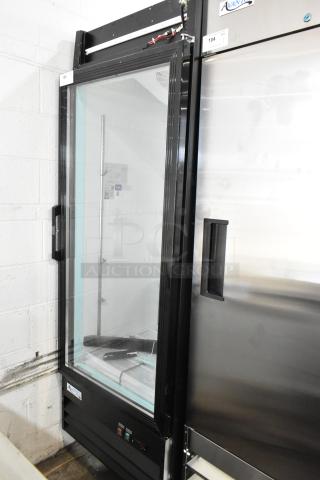 BRAND NEW 2025 Avantco 178GDC23HCB Commercial Cooler, single glass door, poly coated racks, on casters, 115V, 1 phase.