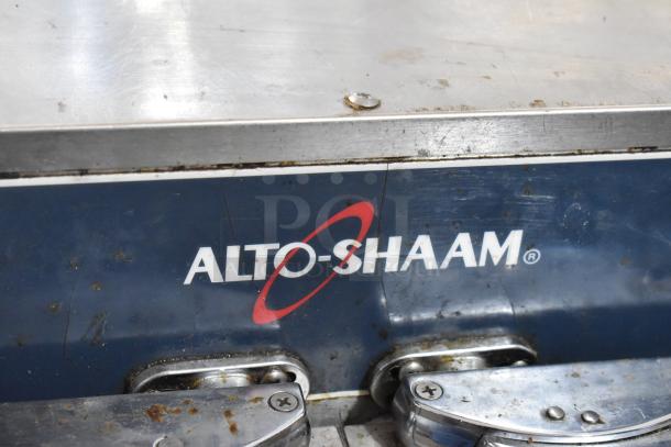 2017 Alto Shaam 750-CTUS stainless steel undercounter heated holding cabinet, 2 doors, on casters, 120V, 1 phase.