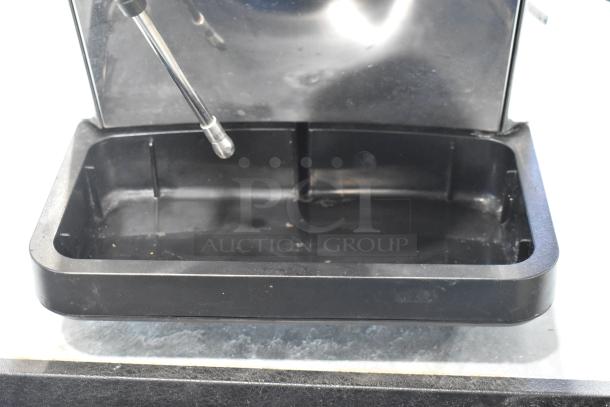 Nuova Simonelli Oscar II AD espresso machine drip tray with steam wand visible, in good condition.