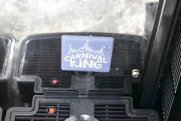 Brand new Carnival King JETCOF 480M beverage dispenser with "Carnival King" logo, 115V, quadruple 5-gallon bowls.