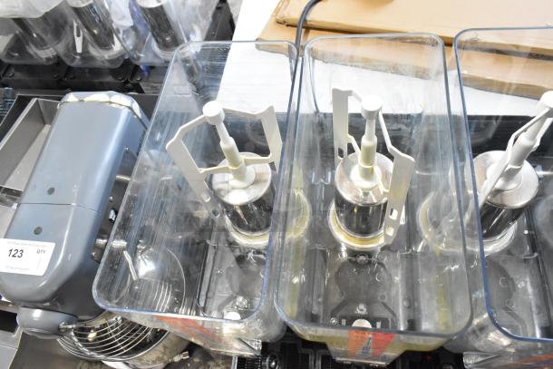 BRAND NEW Carnival King JETCOF 480M, quadruple 5-gallon bowl beverage dispenser. Minor scratches, 115V, 1 phase.