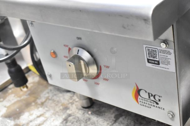 BRAND NEW Cooking Performance Group 12" electric countertop griddle, model 351GCPG12M, 208/240V, scratch and dent.