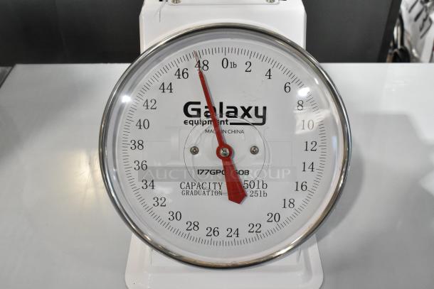 BRAND NEW Galaxy 177GPCM50B 50 lb. portion control scale with stainless steel bowl, scratch and dent condition.