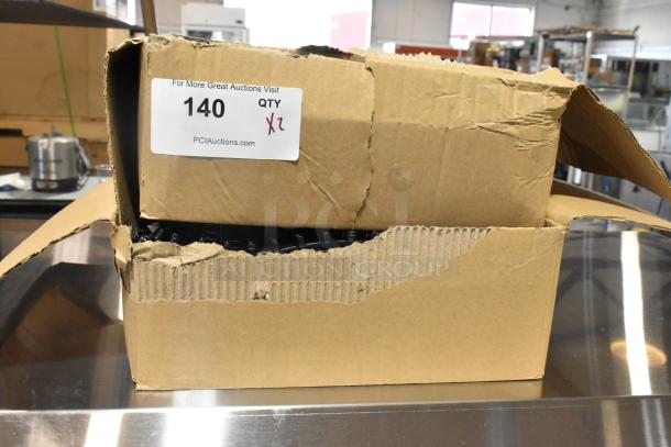 2 new scratch and dent boxes of Choice 176BM12BK 12x12 black interlocking bar mats. Box shows wear, contents intact. Quantity 2.