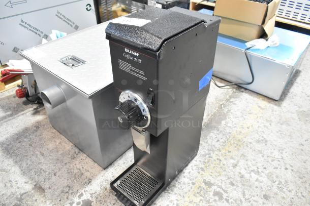 Brand new Bunn G3 HD 3 lb. black bulk coffee grinder, 120V, 1 Phase, scratch and dent condition.