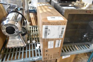 Boxed Merach MR-2439 Vibration Plate, scratch and dent condition, item label 149, visible shipping label, new condition.