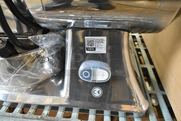 Brand new Estella 348CG112 stainless steel electric hard cheese grater, 3.3 lb/min, 120V, slight scratch and dent condition.