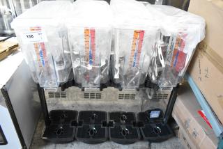 BRAND NEW 2025 Carnival King JETCOF 480M Stainless Steel Quadruple 5 Gallon Bowl Refrigerated Beverage Dispenser, 120V, 1 Phase.