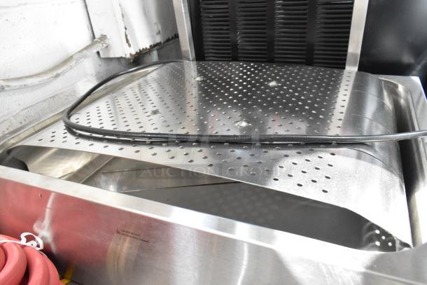 Brand new Hatco GRFHS-PT26 stainless steel 29" pass-through fry holding station; minor scratches, 120V, 1 phase.