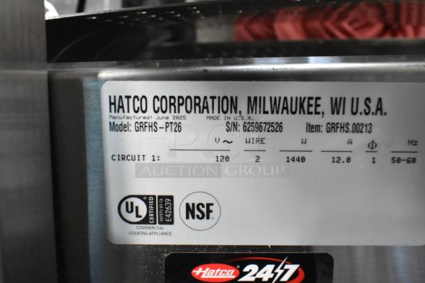 BRAND NEW Hatco GRFHS-PT26 stainless steel fry holding station, 29" countertop, 120V, 1 phase; scratch and dent. Tag: Model GRFHS-PT26, UL and NSF certified.