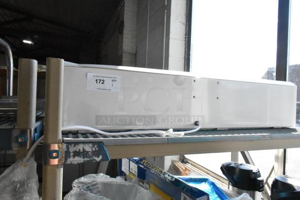 BRAND NEW 2024 Boltic 687BFM1510PC 42" powder coat air curtain with plunger door switch. 120V, 1 Phase. Tag: Item 172.