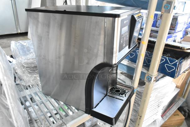 Bunn 42300.0000 AP My Cafe AutoPOD brewer, stainless steel, automatic pod disposal, new with visible scratches and dents.