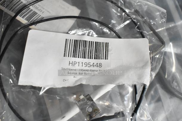 Brand new Southbend 1195448 Flame Sensor in packaging with visible label and barcode, indicating model HP1195448.