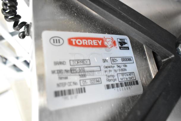 Brand new Torrey PPC5/10 digital portion control scale, 10 lb. capacity, with remote indicator and foot pedal, scratch and dent.