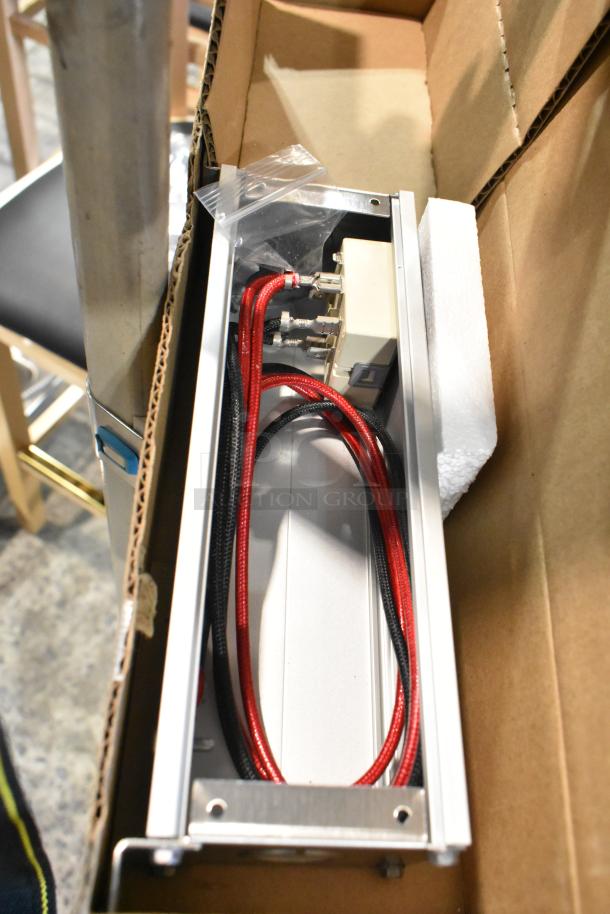 Boxed Avantco 177201700237 thermopile with red cables; new condition, part of a 5-item auction set.