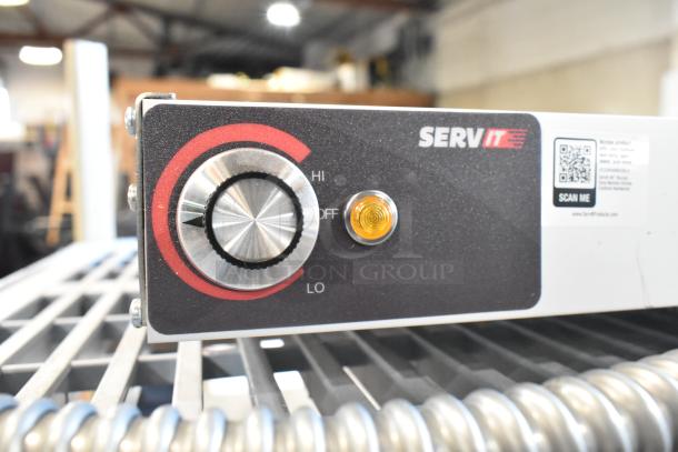 BRAND NEW ServIt 48" Double Strip Warmer, model 423SW48INHDBLA, dual controls, 120V, scratch and dent condition.